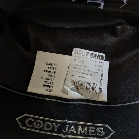 Cody James Black Cowboy Hat - Picture 7 of 8